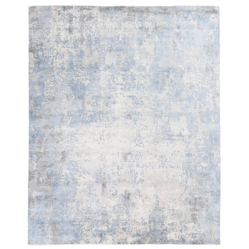 Exquisite Rugs Murano HandKnotted Area Rug In Silver/Blue Perigold